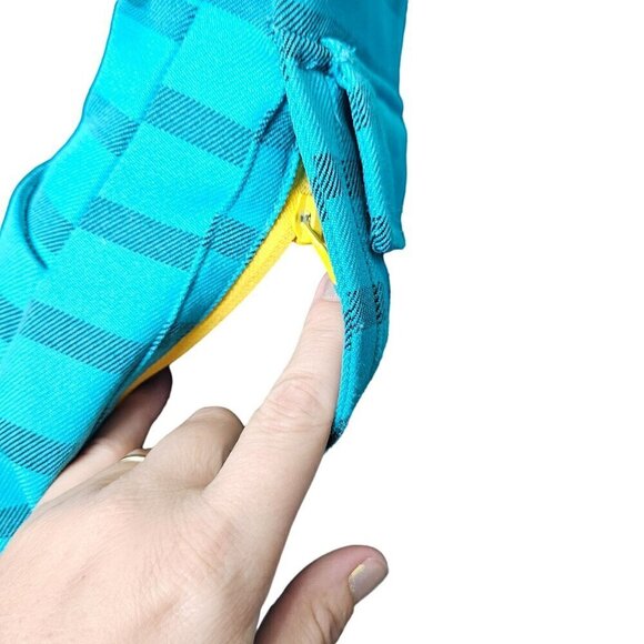 Nomis Women's Striped Hooded snowboarding Jacket Small Yellow & Blue Polyester - Picture 12 of 16